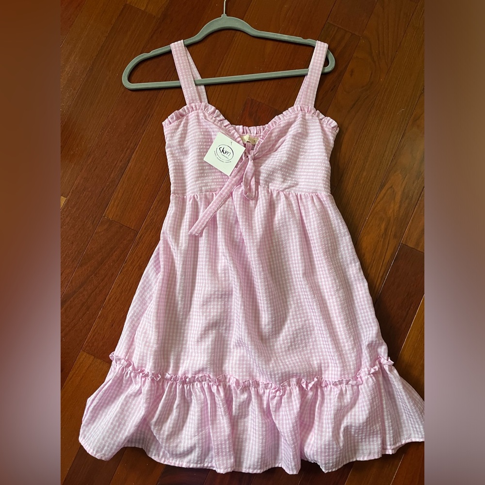 Gingham Summer Dress - Small Pink IlLA ILLA NWT